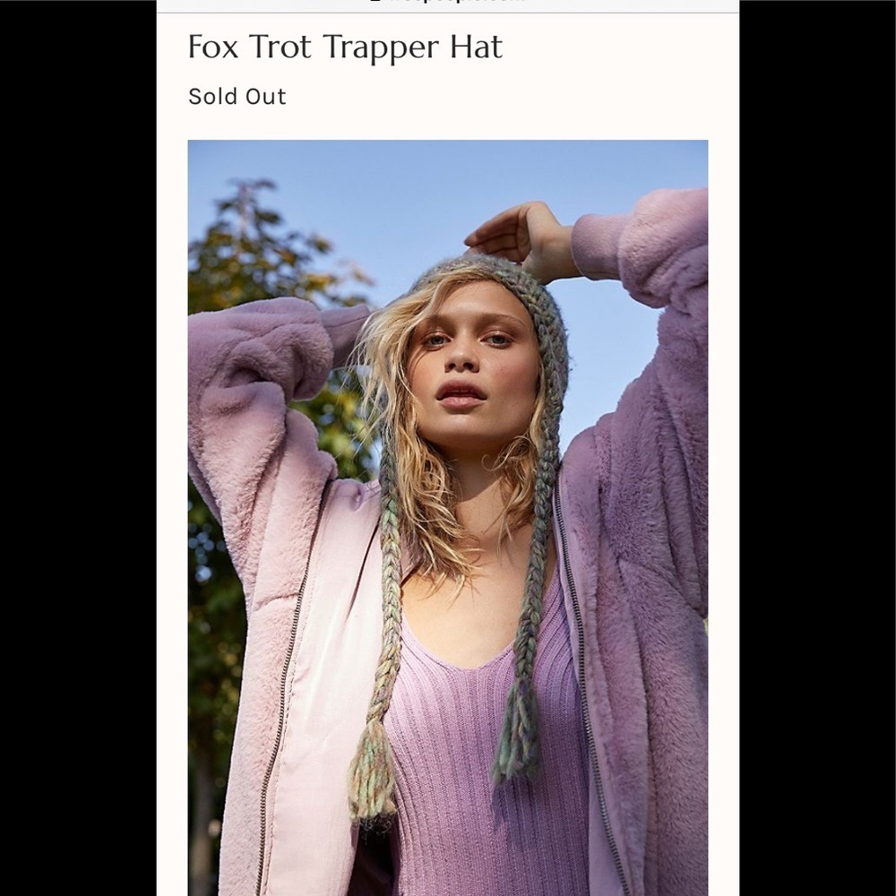 New Free People Fox Trot Trapper Hat green